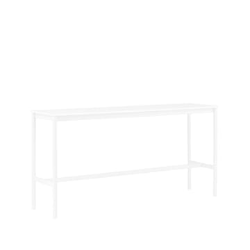 Table de bar Base High - white laminate, structure blanche, bord en ABS, l50 L190 H95 - Muuto