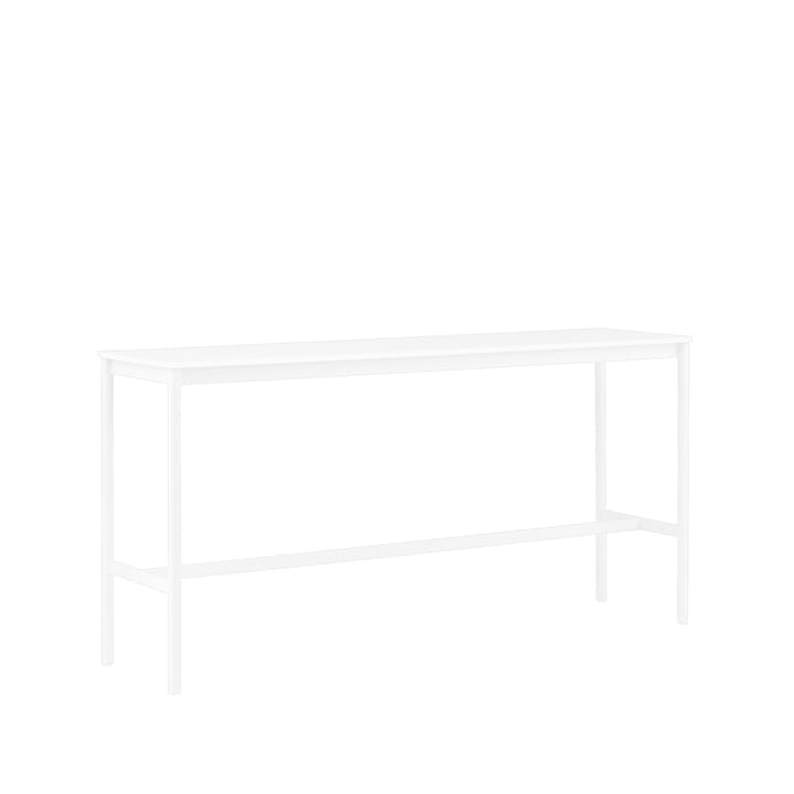 Table de bar Base High - white laminate, structure blanche, bord en ABS, l50 L190 H95 - Muuto