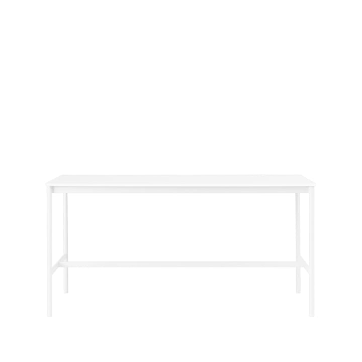 Table de bar Base High - white laminate, structure blanche, bord en ABS, l85 L190 H95 - Muuto