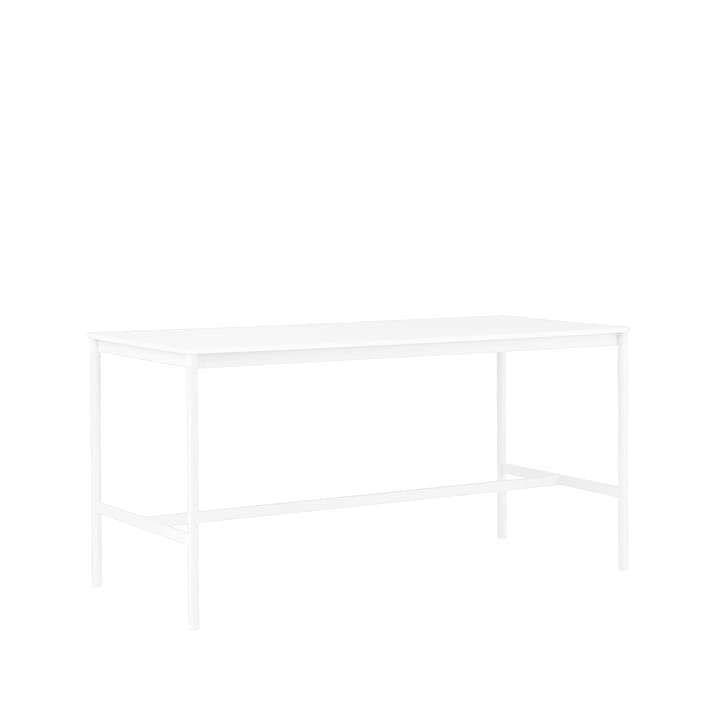 Table de bar Base High - white laminate, structure blanche, bord en ABS, l85 L190 H95 - Muuto