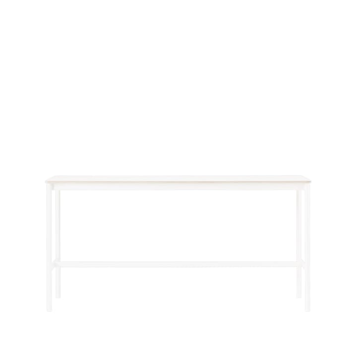 Table de bar Base High - white laminate, structure blanche, bord en contreplaqué, l50 L190 H95 - Muuto