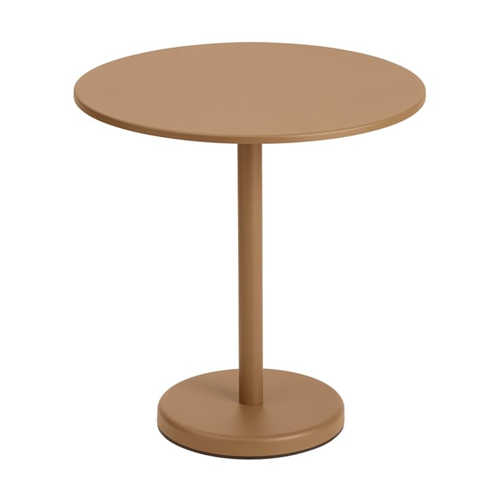 Table en acier Linear Ø70 cm - Orange brûlé - Muuto
