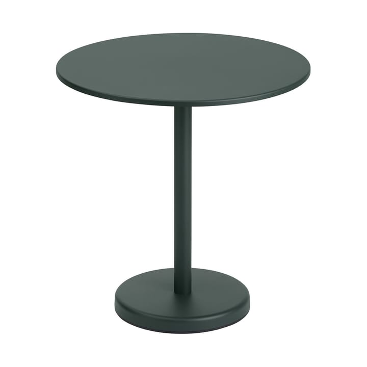 Table en acier Linear Ø70 cm - Vert foncé - Muuto