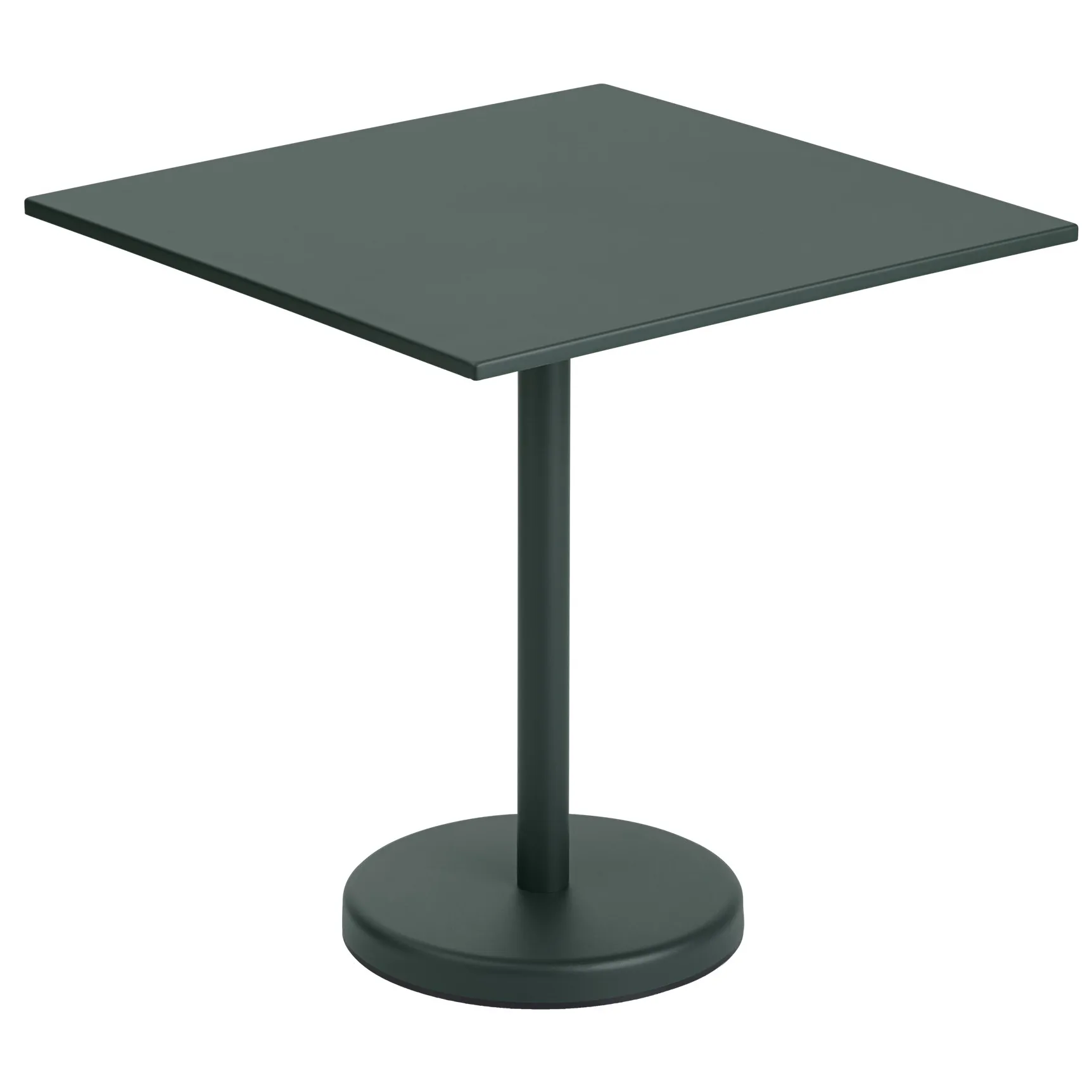 Table en acier Linear 70x70, Dark green Muuto
