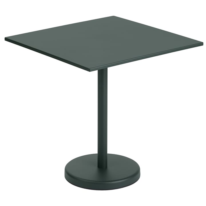 Table en acier Linear 70x70 - Vert foncé - Muuto