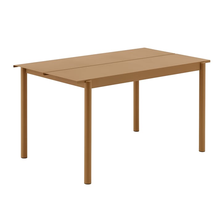 Table en acier Linear steel table 140 cm - Orange brûlé - Muuto