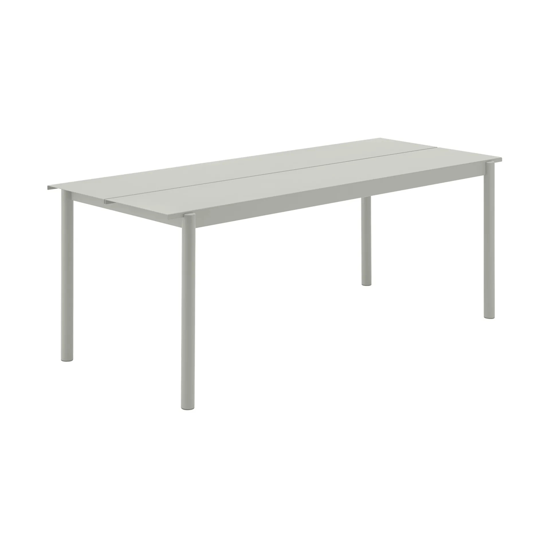 Table en acier Linear steel table 200 cm, Grey Muuto