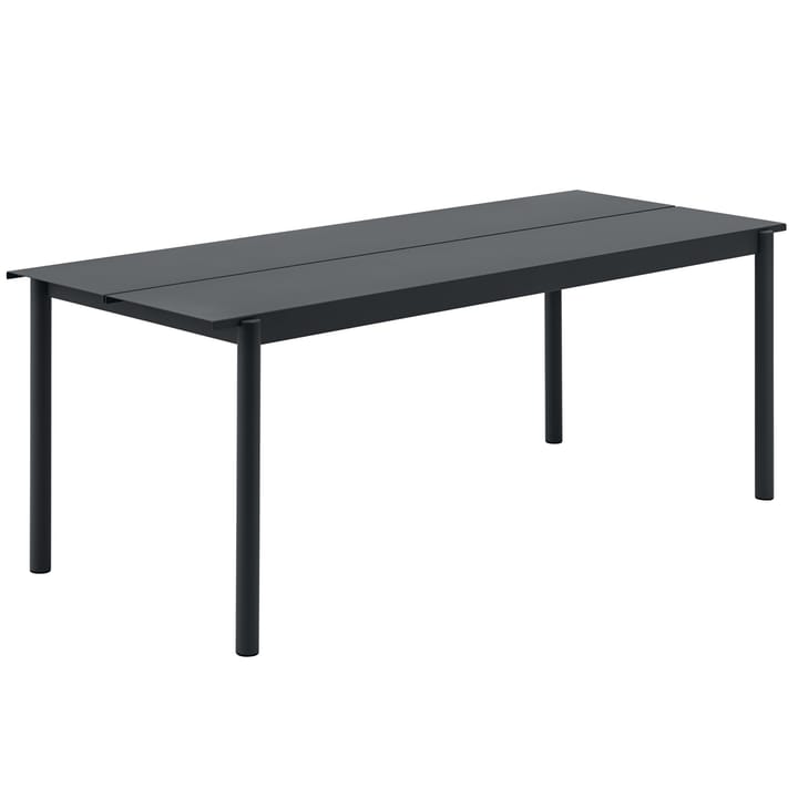 Table en acier Linear steel table 200 cm - Noir - Muuto