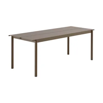 Table en acier Linear steel table 200 cm - Taupe - Muuto