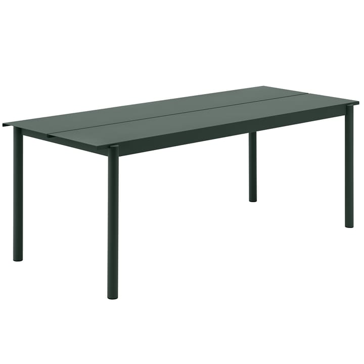 Table en acier Linear steel table 200 cm - Vert foncé - Muuto