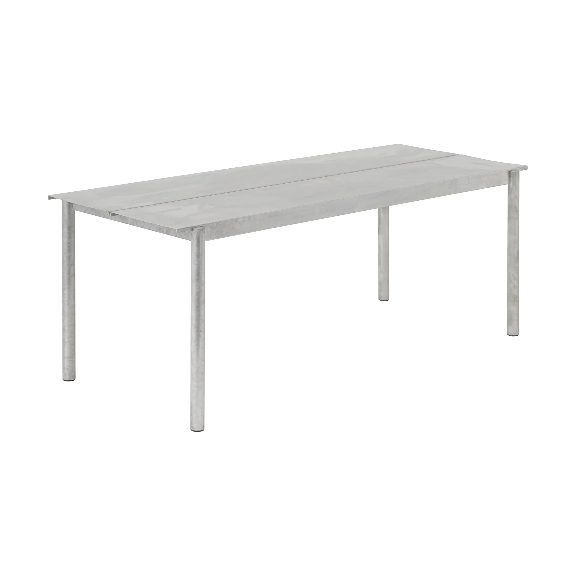 Table en acier Linear steel table 200 cm, Warm galvanized steel Muuto
