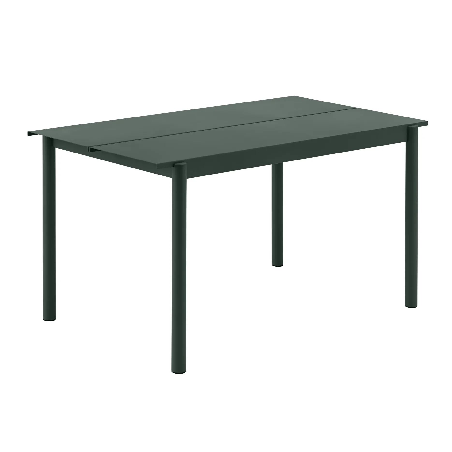 Table Linear steel table 140x75 cm, Dark green Muuto