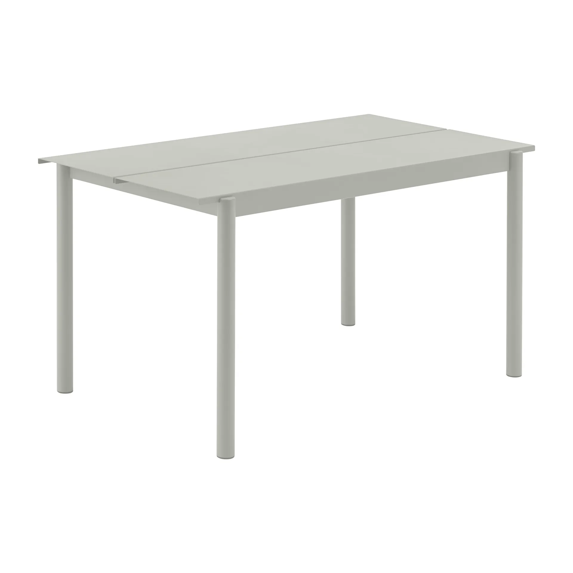 Table Linear steel table 140x75 cm, Grey (RAL 7044) Muuto