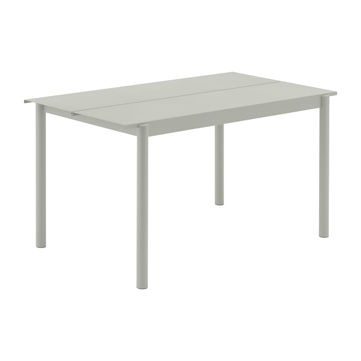 Table Linear steel table 140x75 cm - Grey (RAL 7044) - Muuto