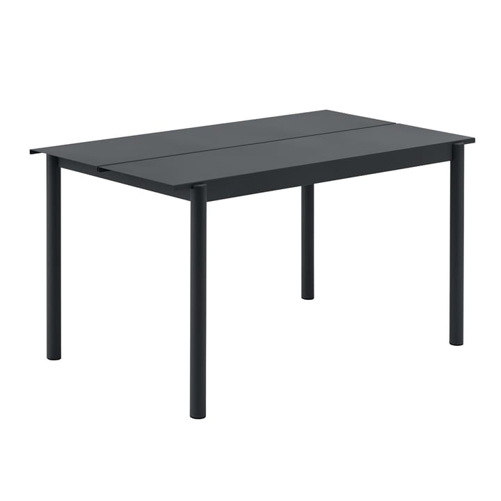 Table Linear steel table 140x75 cm - Noir - Muuto