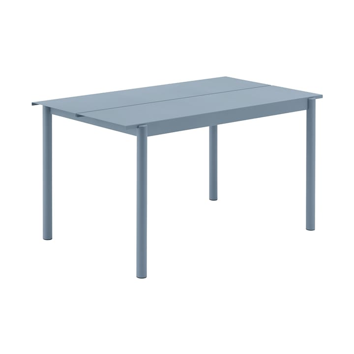 Table Linear steel table 140x75 cm - Pale blue - Muuto