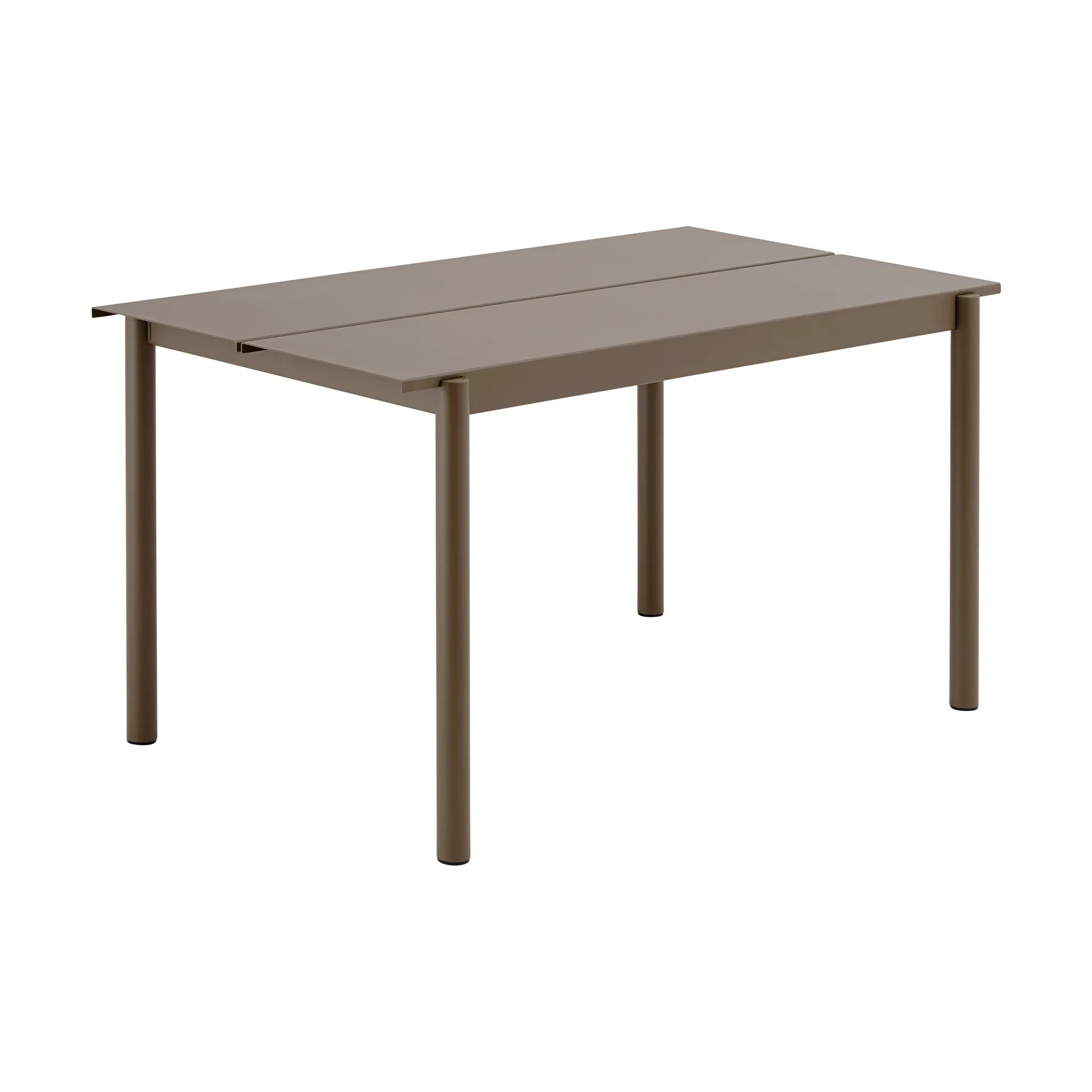 Table Linear steel table 140x75 cm, Taupe Muuto