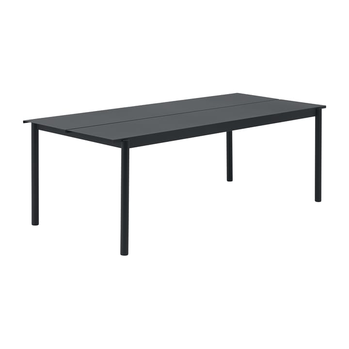 Table Linear steel table 220x90 cm - Black (RAL 7021) - Muuto