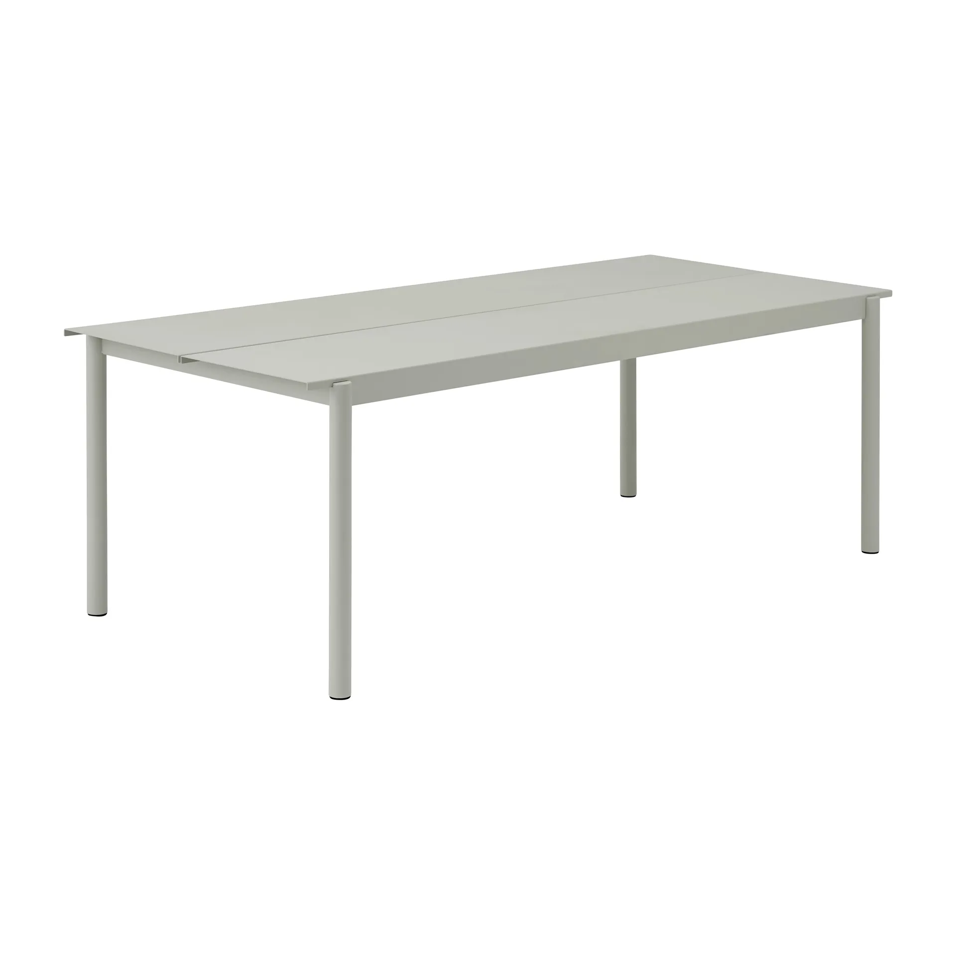 Table Linear steel table 220x90 cm, Grey (RAL 7044) Muuto