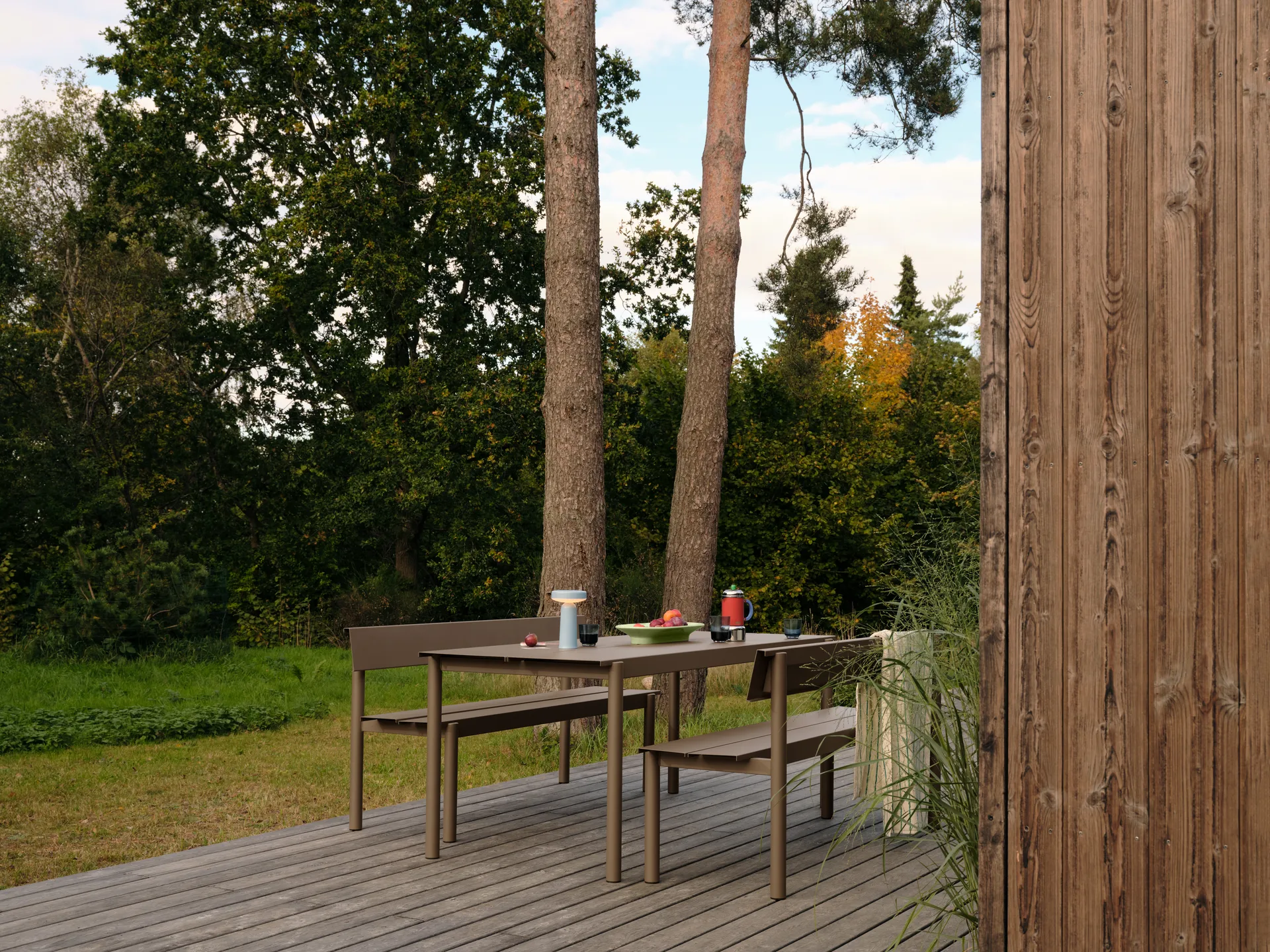 Table Linear Steel, Taupe, 220x90 cm Muuto