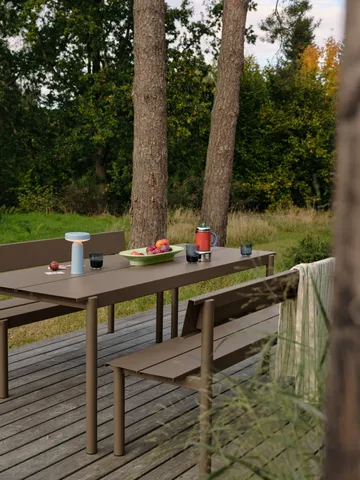 Table Linear Steel - Taupe, 220x90 cm - Muuto