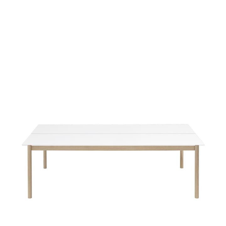 Table Linear System - White laminate-White ABS-Oak - Muuto