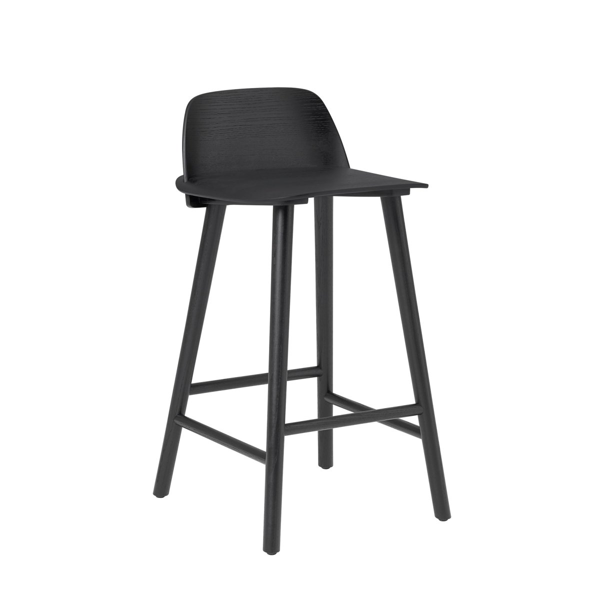 Muuto Tabouret de bar 65 cm Nerd noir | Design Scandinave | Tabourets de bar | Noir