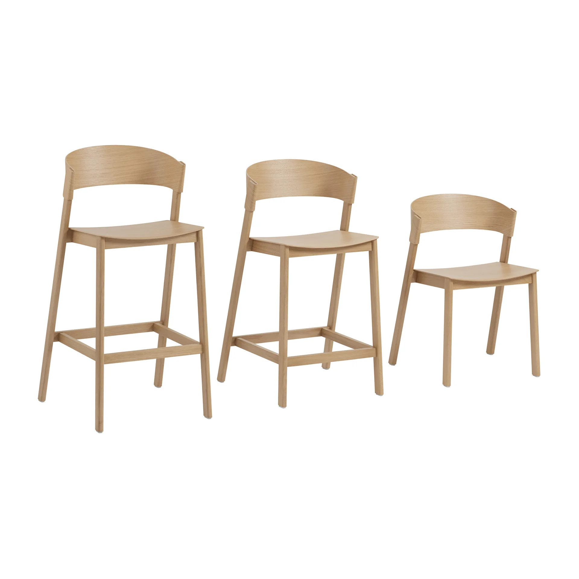 Tabouret de bar Cover, Chêne Muuto