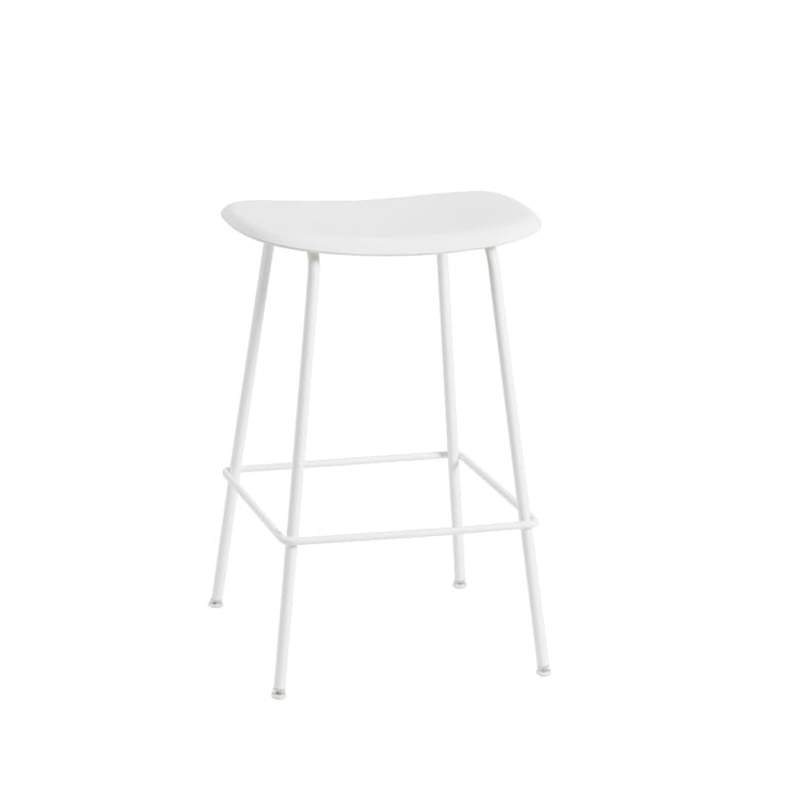 Tabouret  de bar Fiber Tube 65 cm - blanc - Muuto