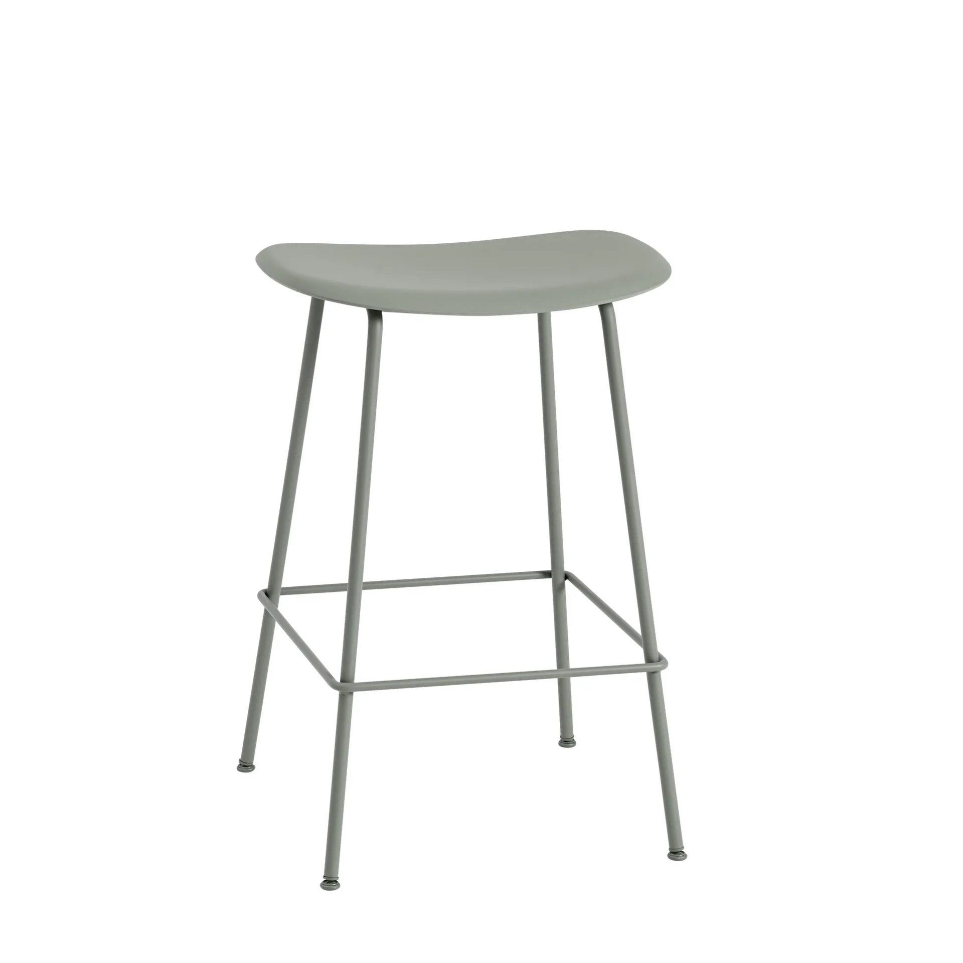 Tabouret de bar Fiber Tube 65 cm, dusty green Muuto