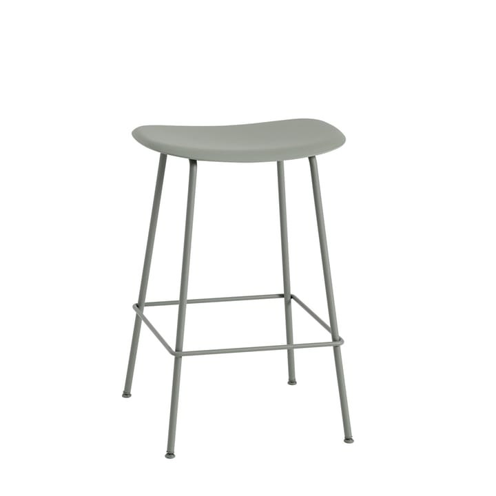 Tabouret  de bar Fiber Tube 65 cm - dusty green - Muuto