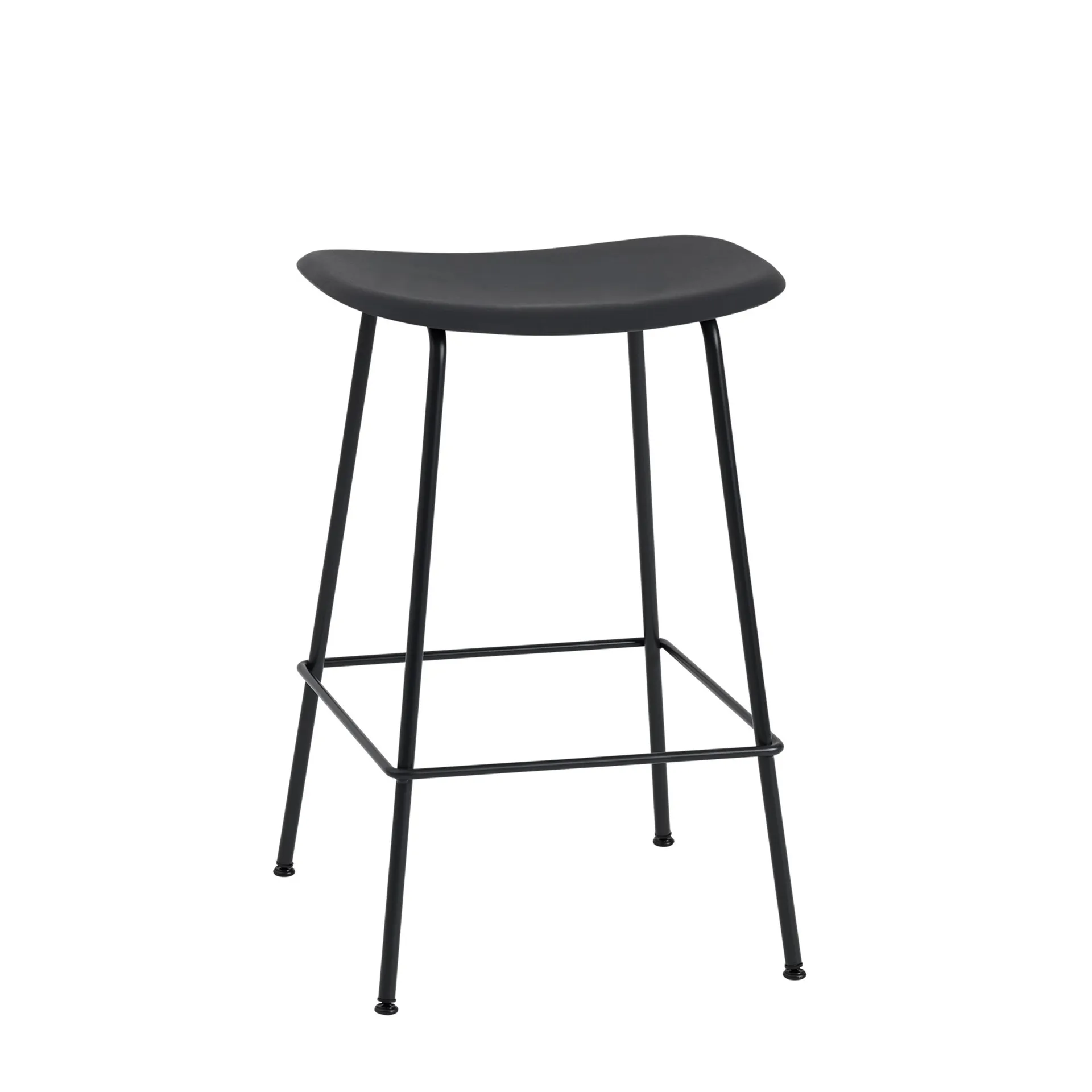 Tabouret de bar Fiber Tube 65 cm, noir Muuto