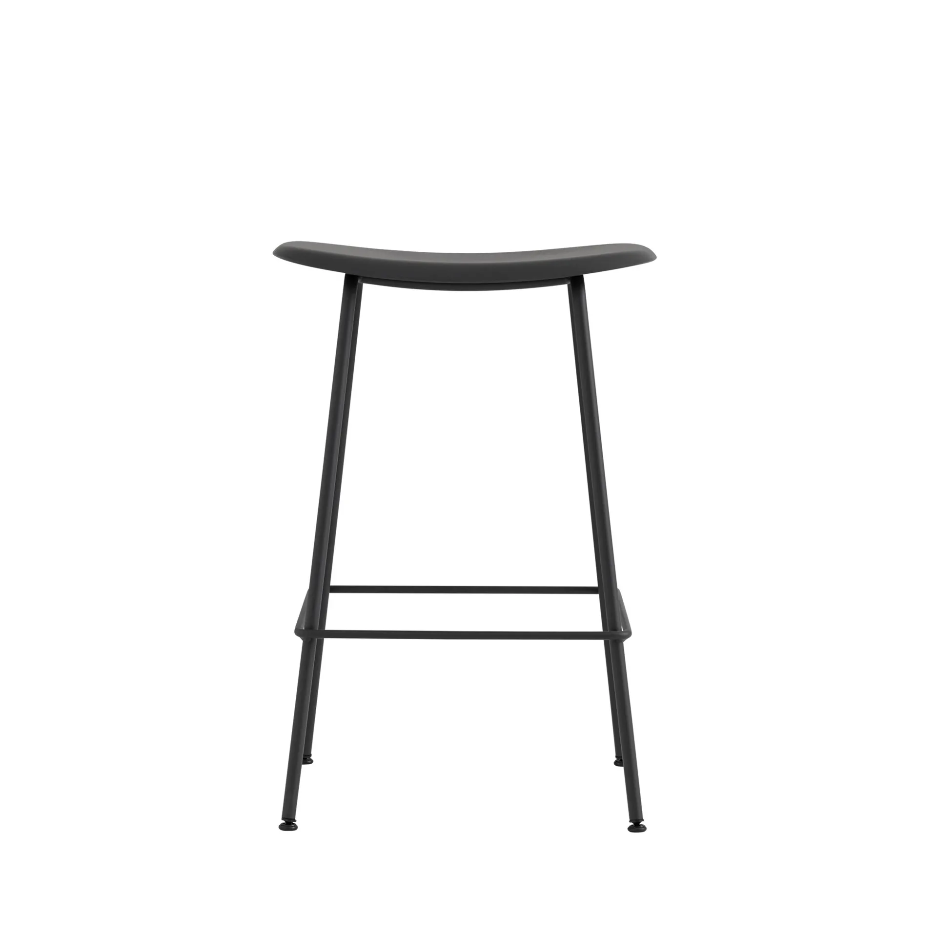 Tabouret de bar Fiber Tube 65 cm, noir Muuto