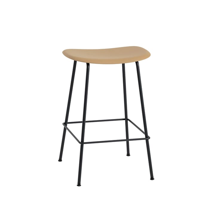 Tabouret  de bar Fiber Tube 65 cm - ocre-noir - Muuto