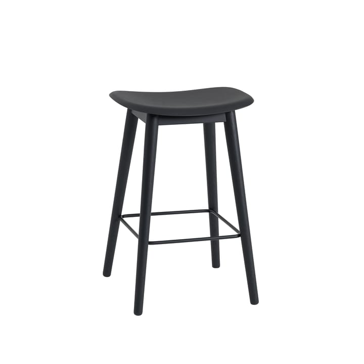 Tabouret Fiber counter 65 cm - black, pieds noirs - Muuto