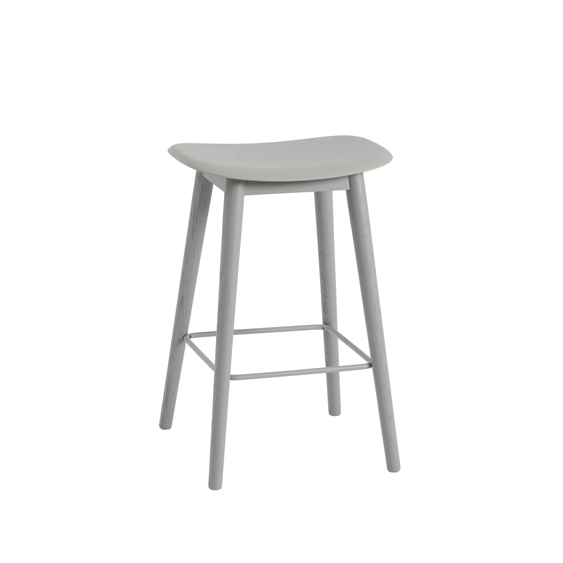 Tabouret Fiber counter 65 cm, grey, pieds gris Muuto