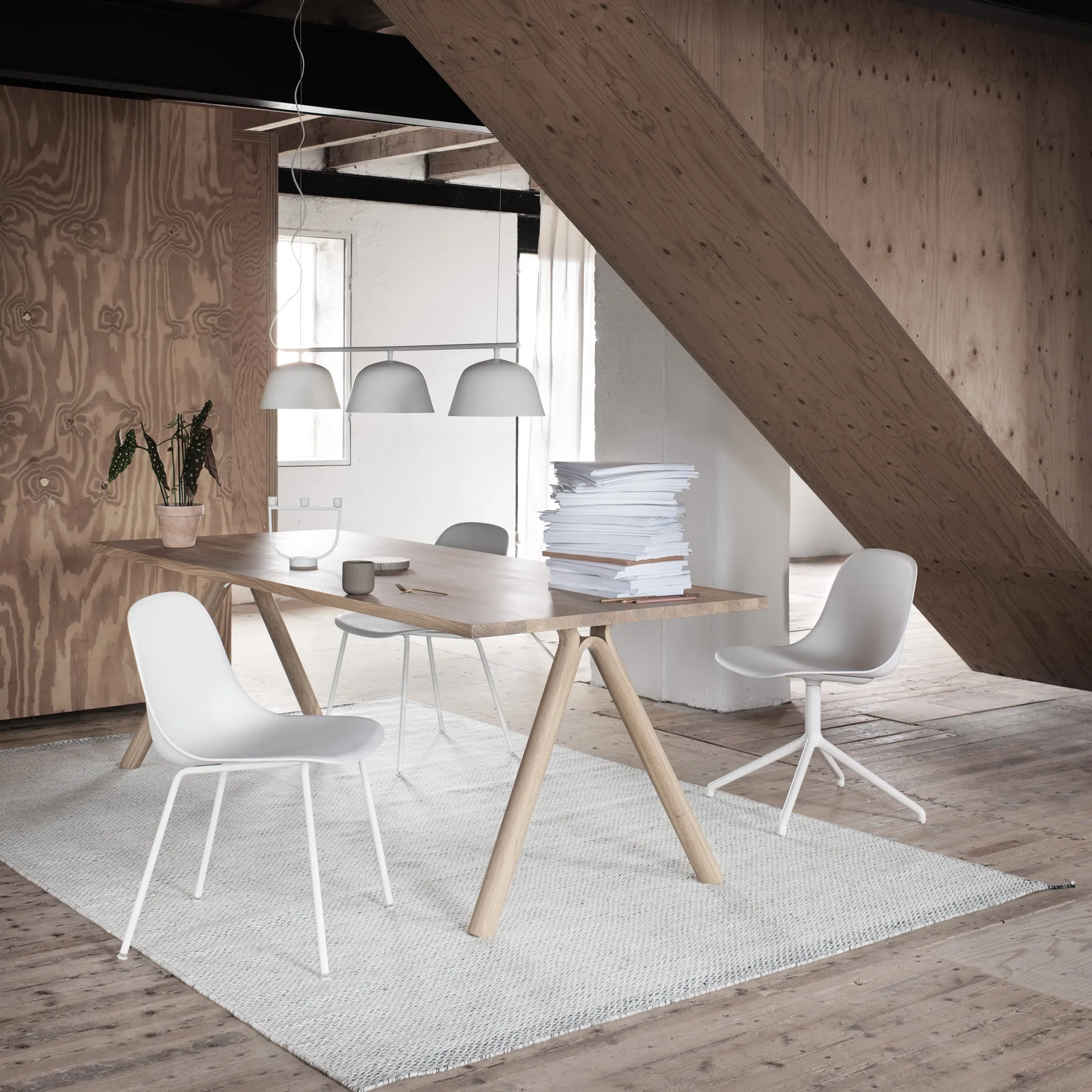 Tapis en laine Ply 170x240 cm, blanc cassé Muuto