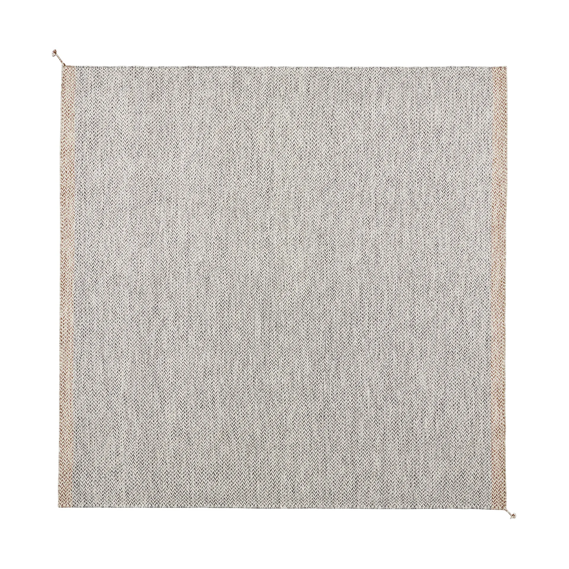 Tapis en laine Ply 240x240 cm, Black-white Muuto