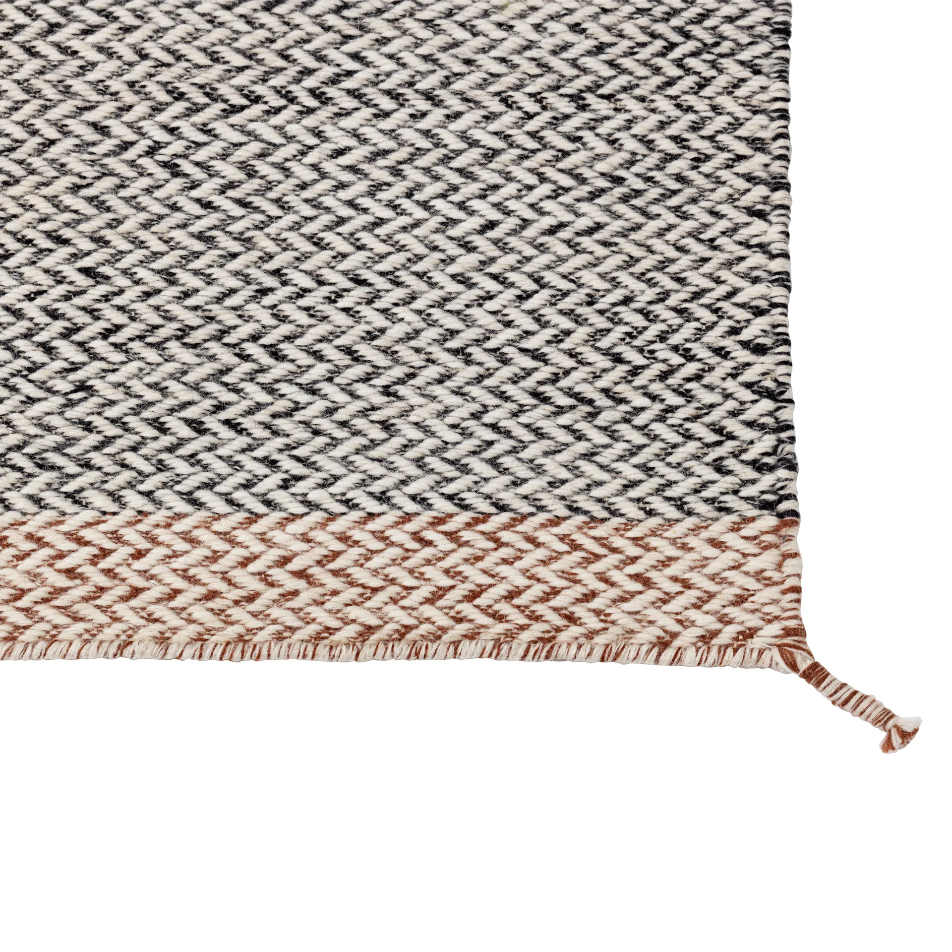 Tapis en laine Ply 85x140 cm, noir-blanc Muuto