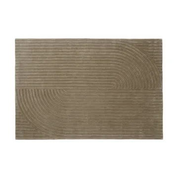 Tapis en laine Relevo Rug Quattro - Taupe, 170x240 cm - Muuto