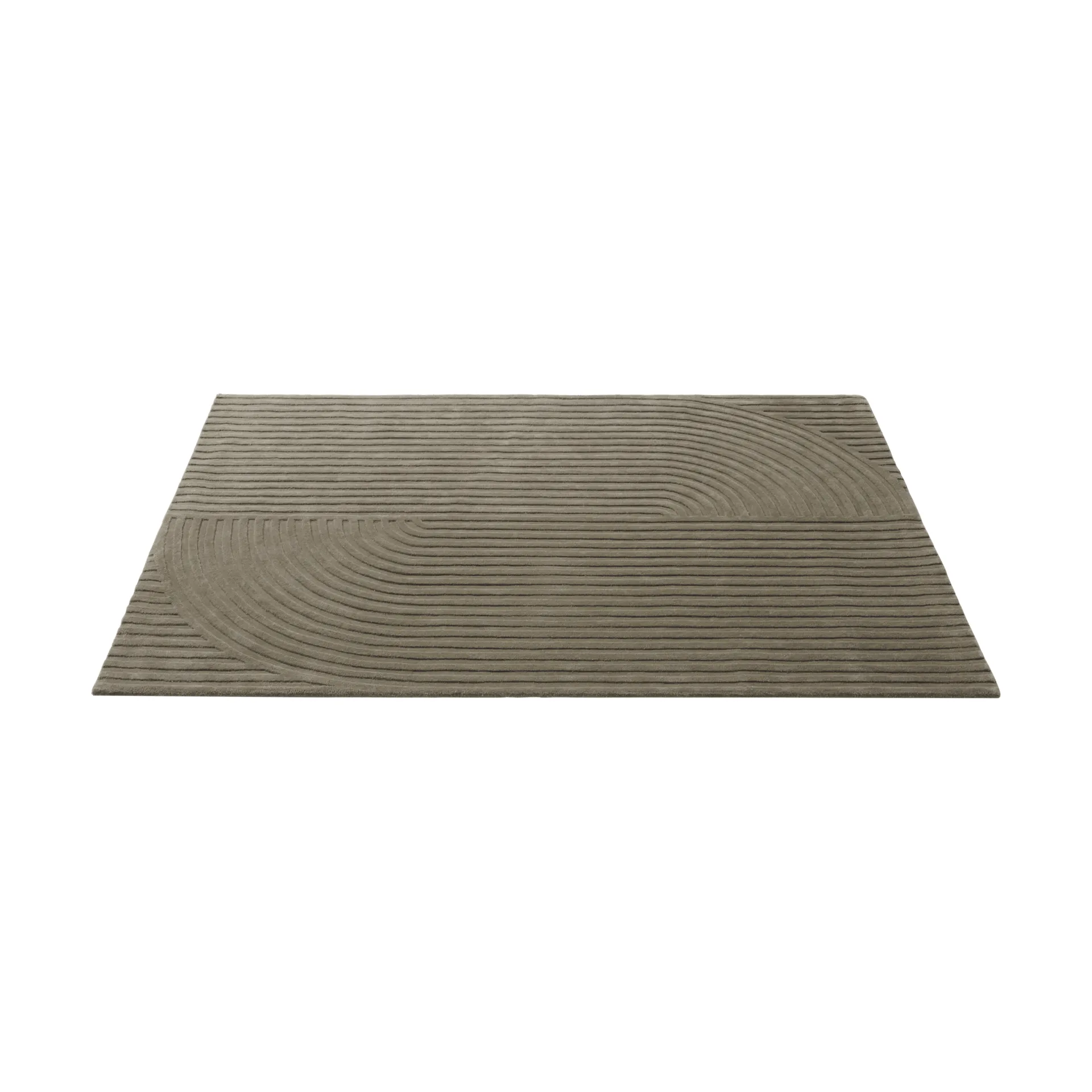 Tapis en laine Relevo Rug Quattro, Taupe, 170x240 cm Muuto
