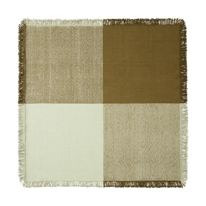 Tapis en laine Verso - Vert pâle-brun chaud, 258x258 cm - Muuto