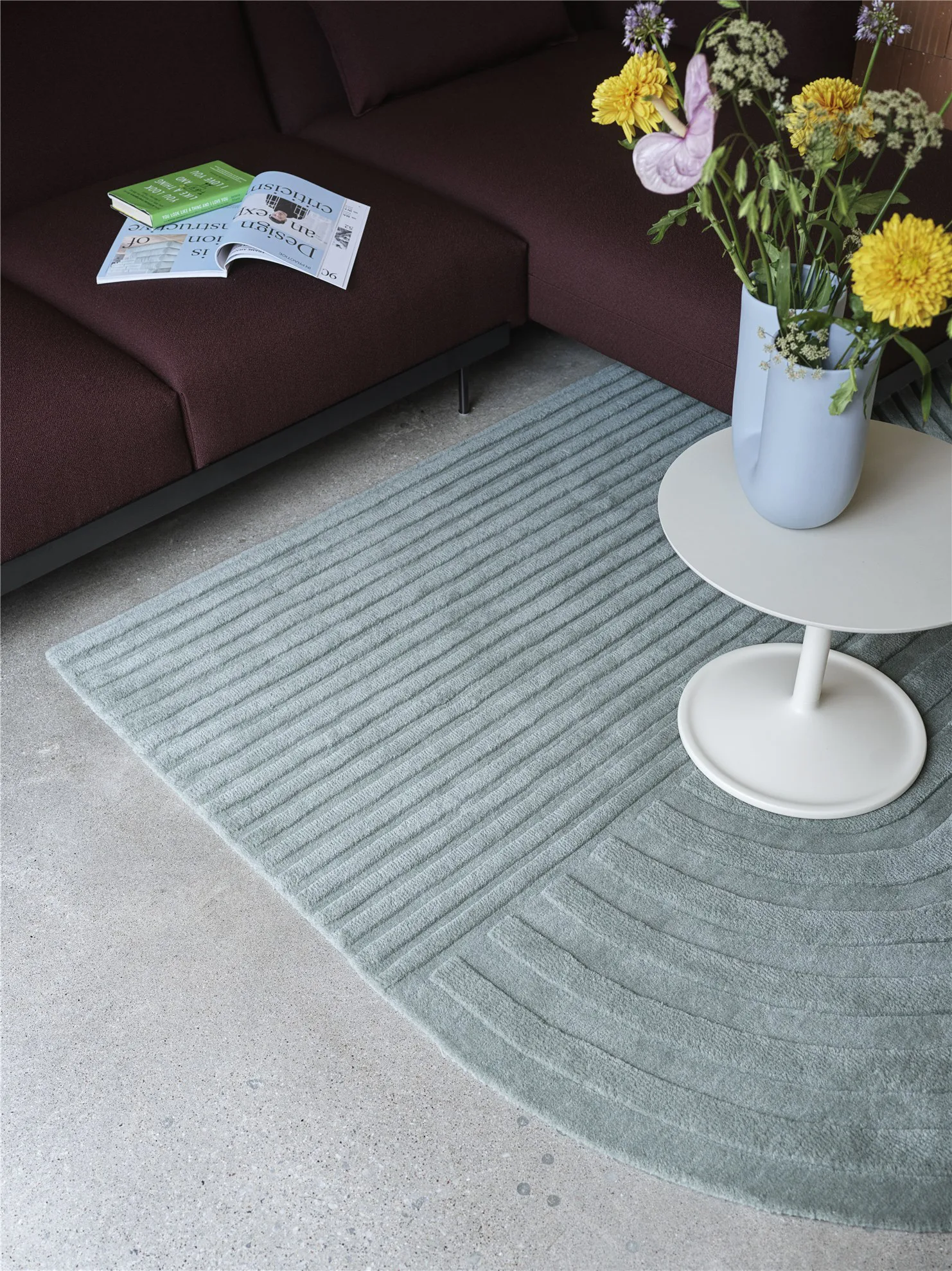 Tapis Relevo 170x240 cm, Vert sauge Muuto