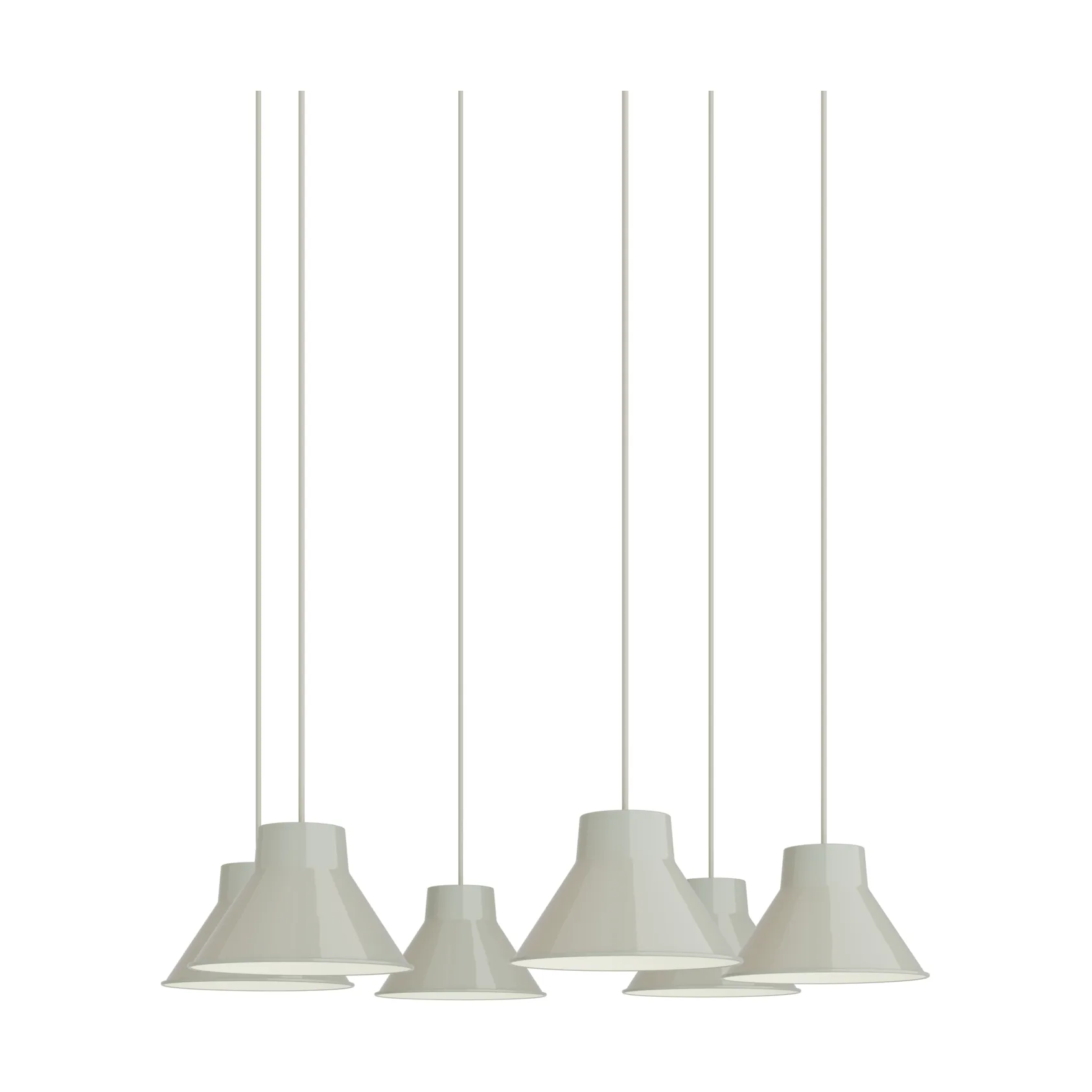 Top Pendant Cluster 6 suspension, Gris, Ø21 cm Muuto
