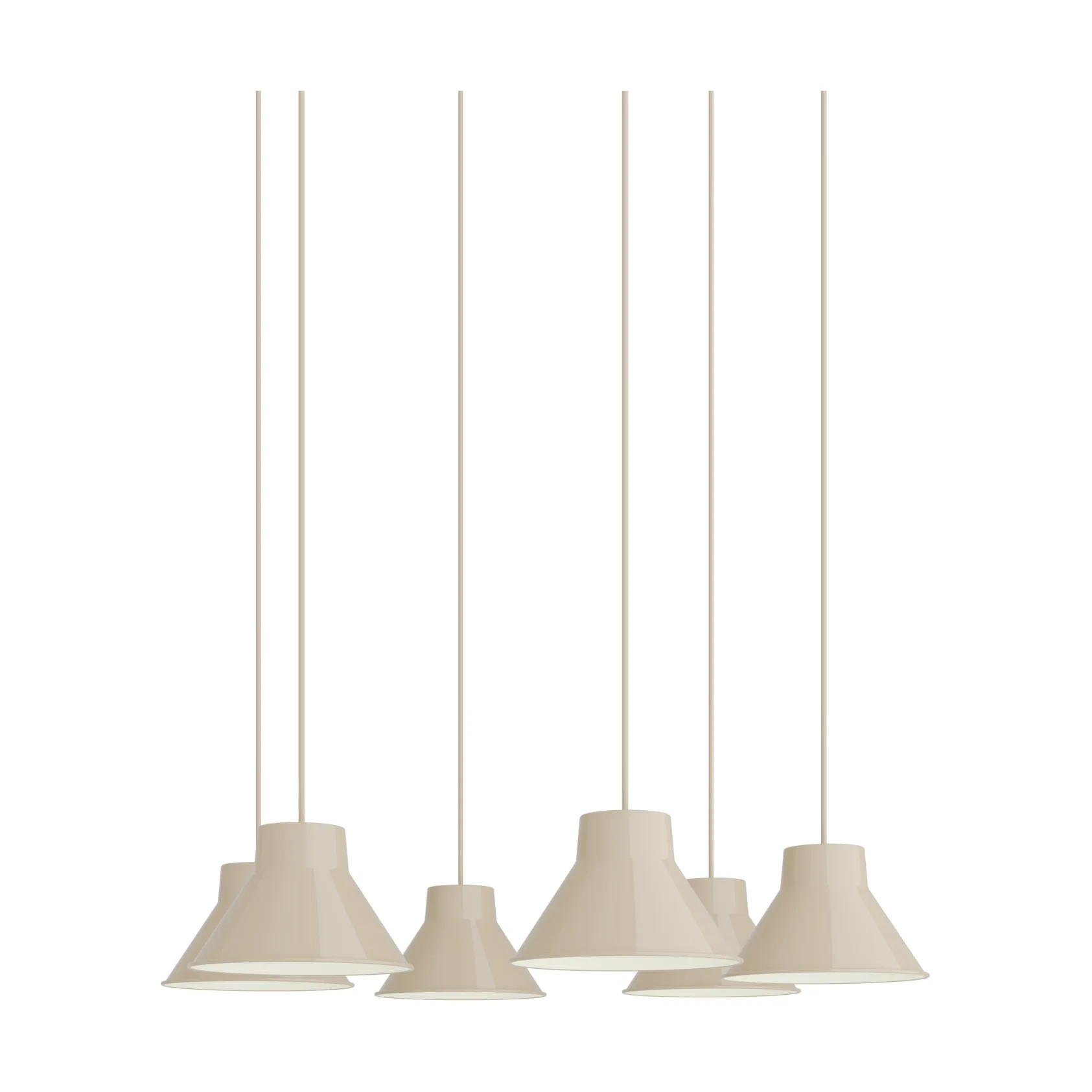 Top Pendant Cluster 6 suspension, Sable, Ø21 cm Muuto