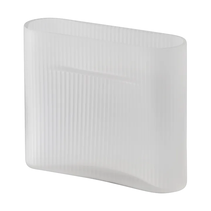 Vase en verre dépoli Ridge 16,5 cm - White - Muuto
