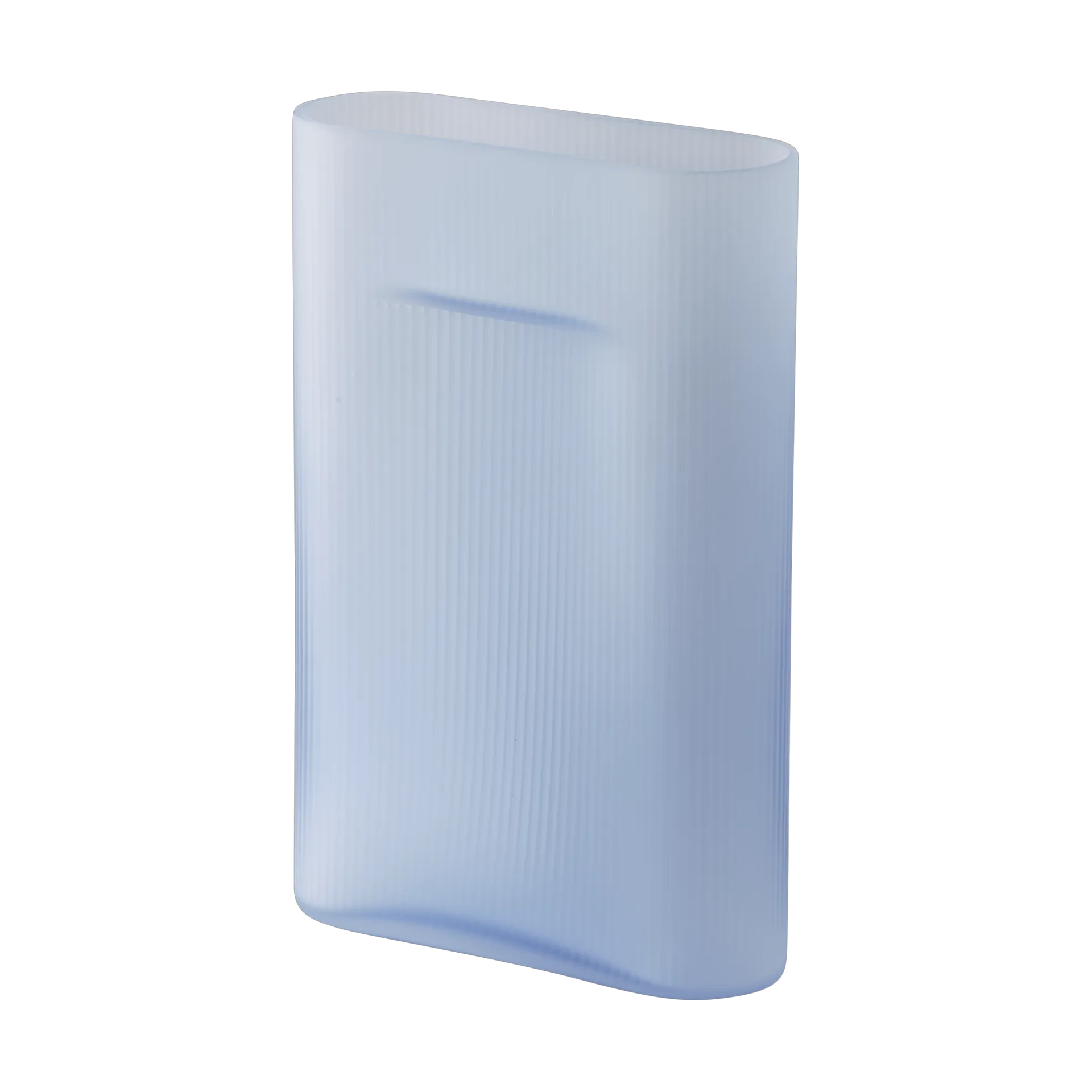 Vase en verre dépoli Ridge 35 cm, Light blue Muuto