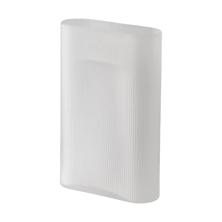 Vase en verre dépoli Ridge 35 cm - White - Muuto