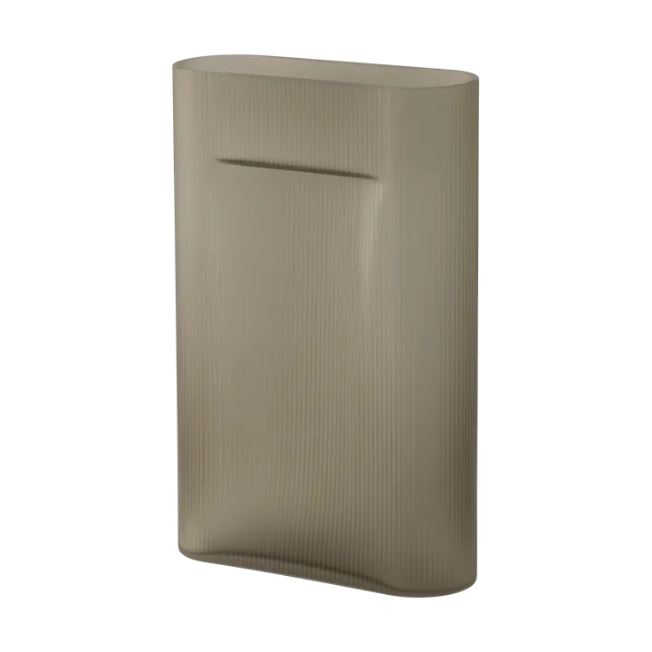 Vase en verre dépoli Ridge 48,5 cm - Taupe - Muuto