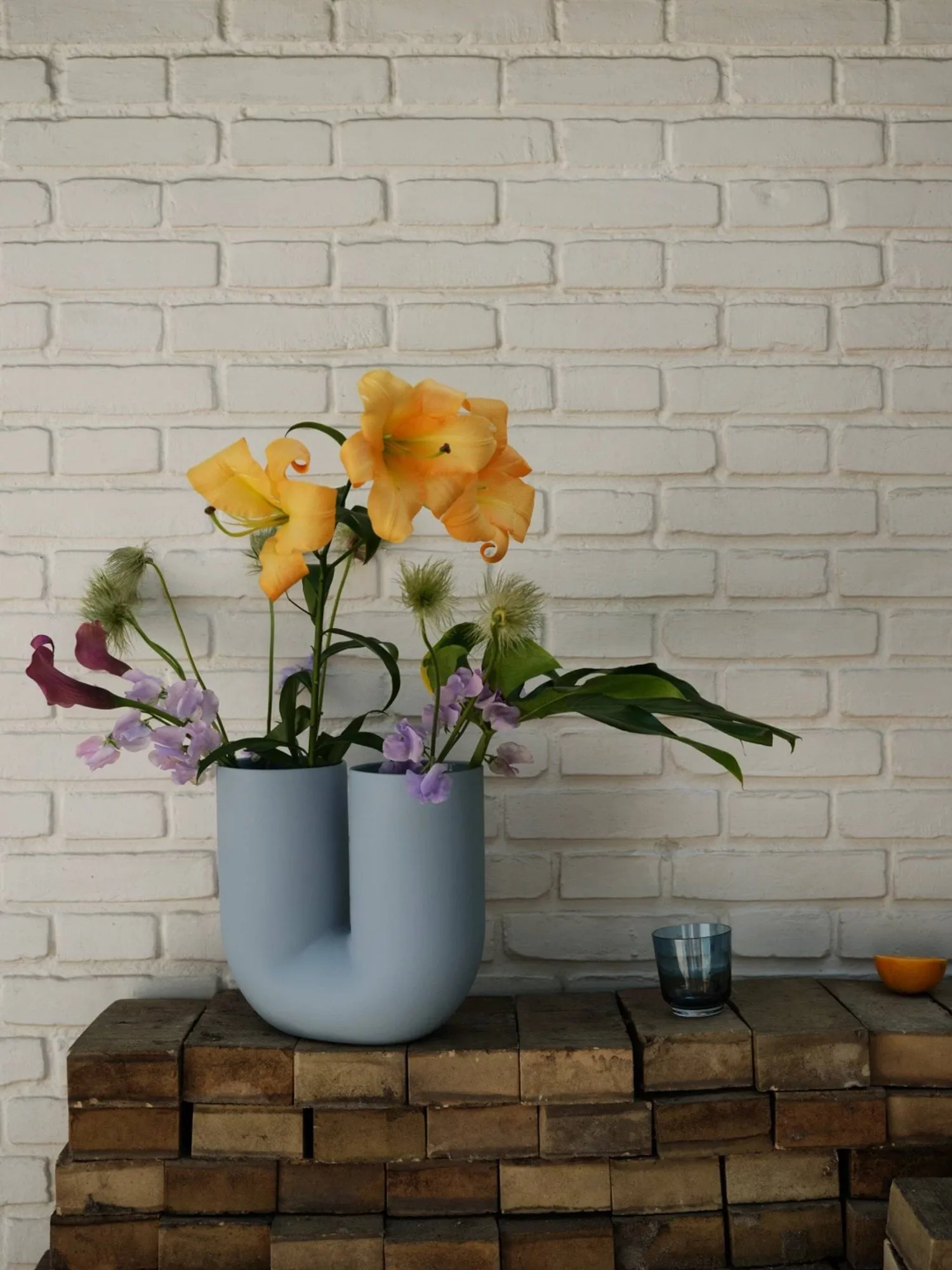 Vase Kink 26 cm, Bleu clair Muuto